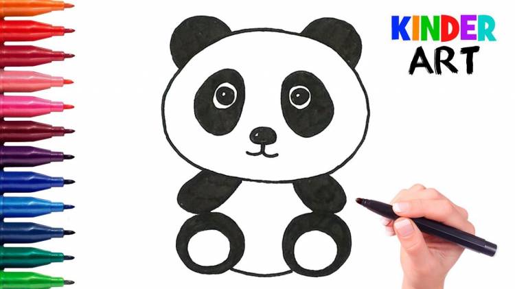 How to draw a panda easy