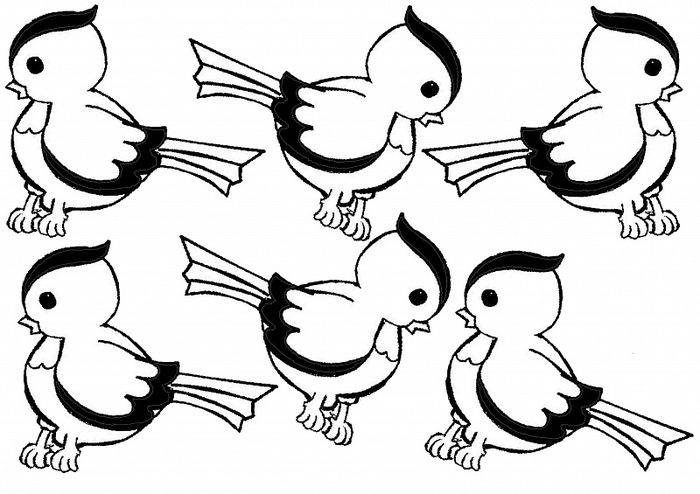 Картинки птиц для вырезания из бумаги