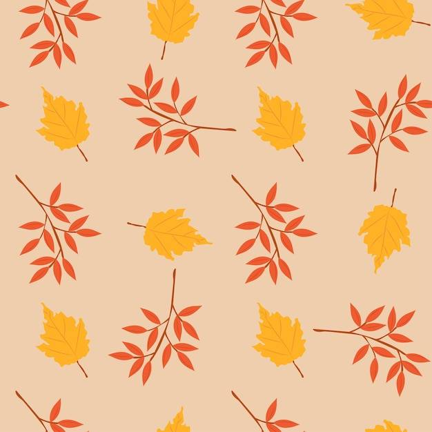 Осенний узор с осенними листьями осенний узор для осеннего дизайна