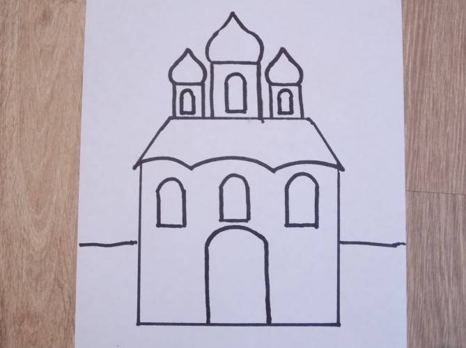 Презентация Поэтапное рисование храма