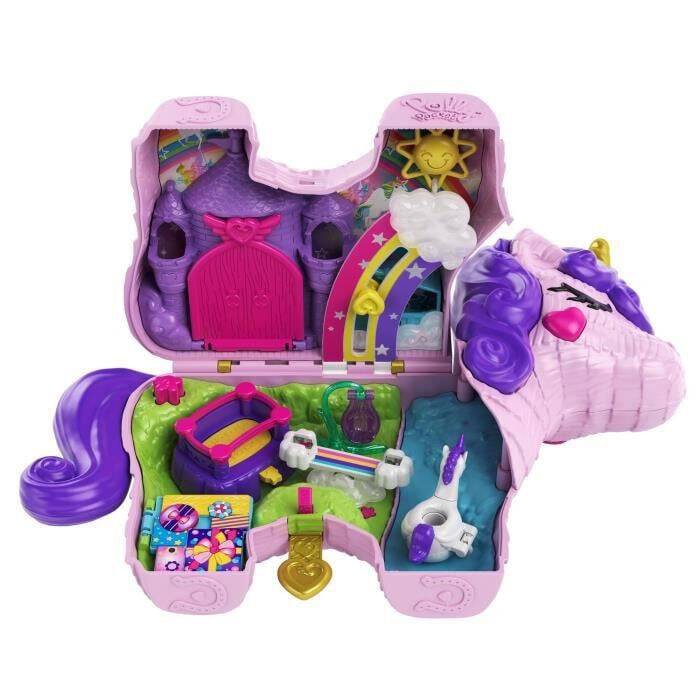 Игровой набор POLLY POCKET Mattel Полли Покет Сказочный единорог ,с аксессуарами GVL