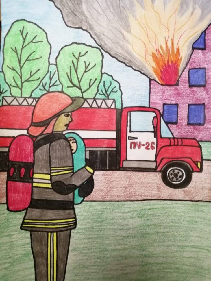 Рисунки для срисовки на тему пожарная безопасность 