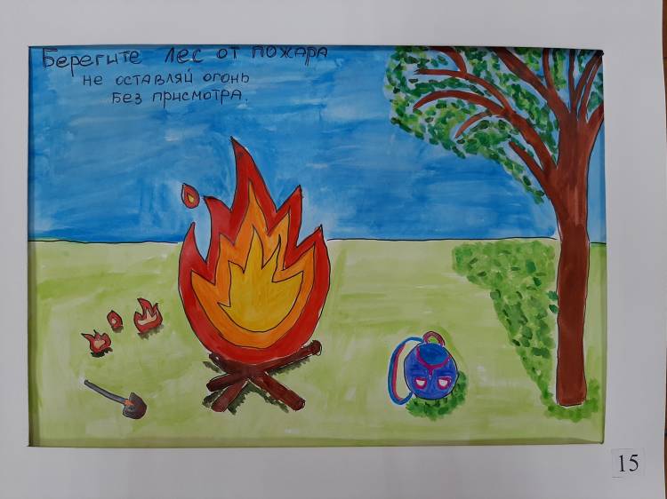 Детские рисунки по пожарной безопасности для начальной школы 