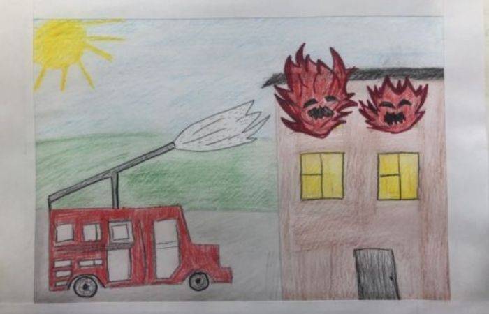 Рисунки по пожарной безопасности в детском саду