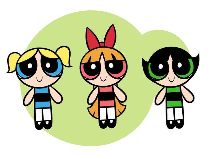 Персонажи из мультфильма Суперкрошки (powerpuff girls) для срисовки 