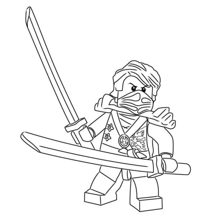 Как нарисовать фигурку Ллойда Гармадона из мультфильма Lego