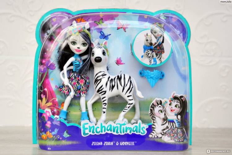 Mattel Набор Enchantimals с большими зверюшками Zelena Zebra amp; Hoofette FKY