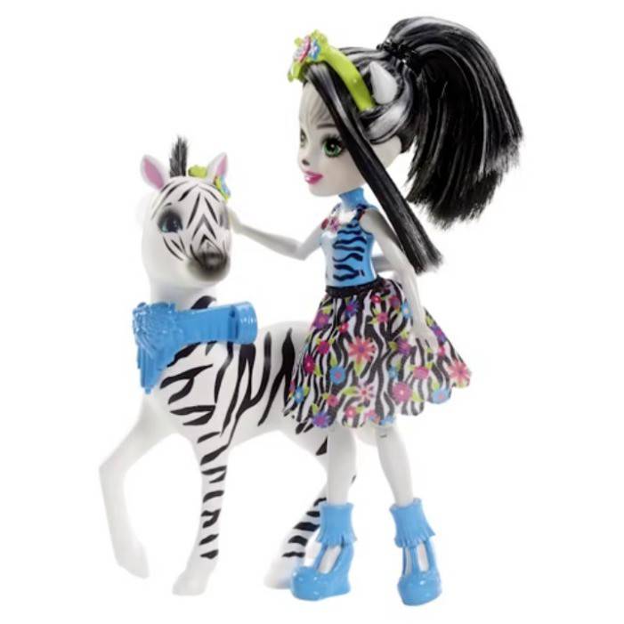 Кукла Enchantimals Елена Зебра с большим питомцем Хафитте Mattel