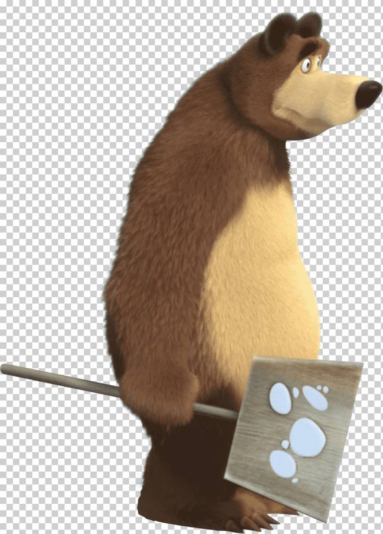 медведь мультипликационный персонаж, маша медведь мультик, маша, зима, животные, фотография png
