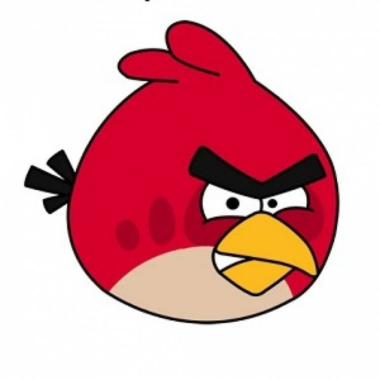 Как нарисовать птичку из Angry Birds