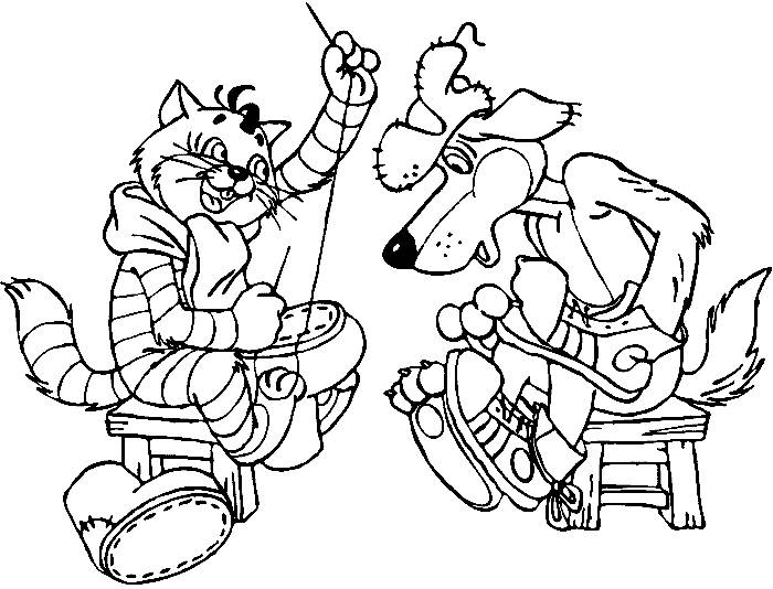 Персонажи из мультфильма Простоквашино для срисовки 