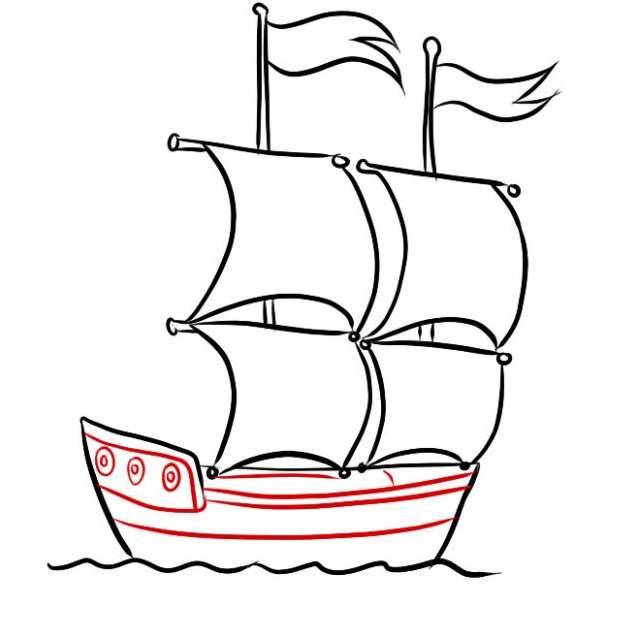 Фото картинки кораблей для рисования карандашом