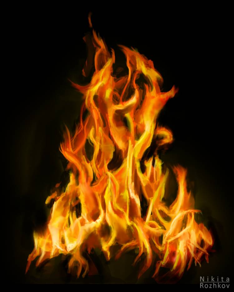 Как рисовать огонь, пламя? Процесс рисования