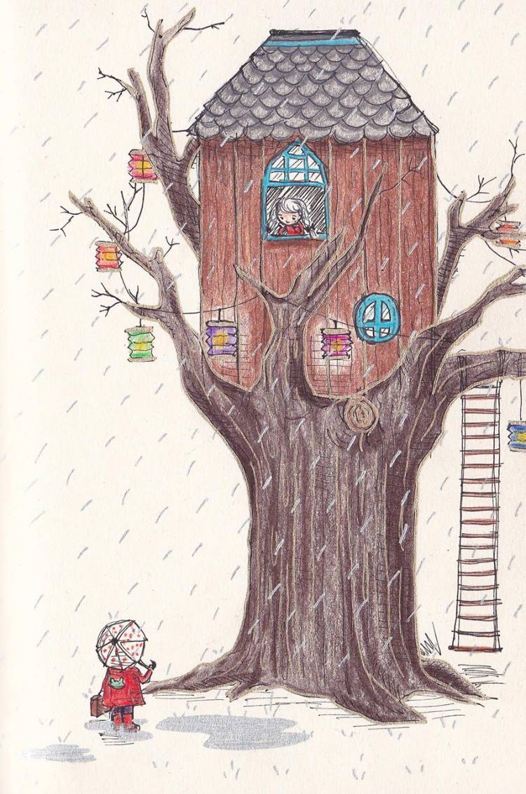 Дом на дереве рисунок, видео