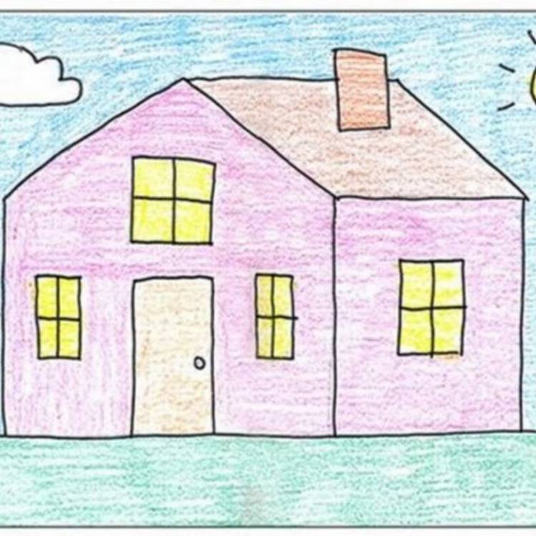 Как нарисовать дом пошагово карандашом