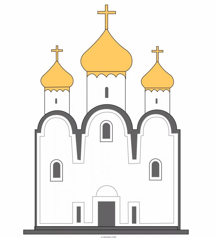 Легкие рисунки церкви