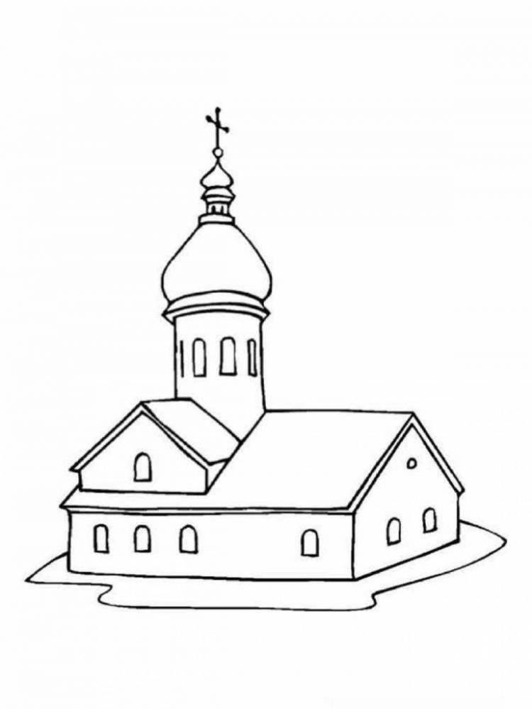 Рисунки для срисовки церкви легкие