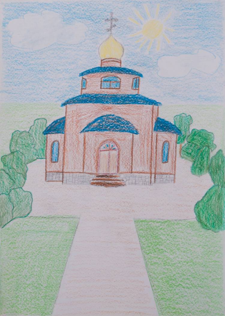 Рисунок церкви легкий для срисовки