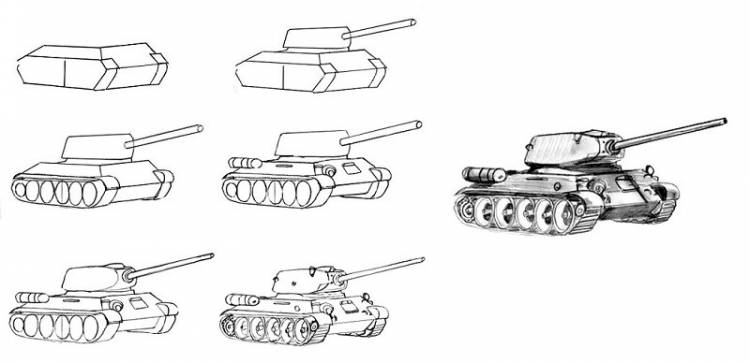 Рисунки танков для срисовки 