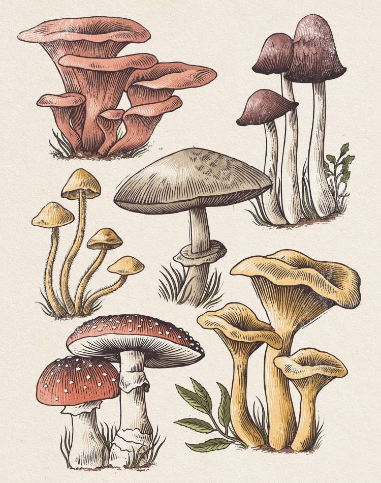 Mushroom Study on Behance