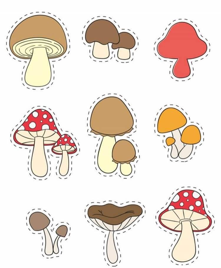 Маленькие грибочки рисунок 