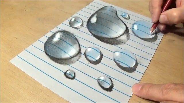 Рисунки капли воды карандашом 