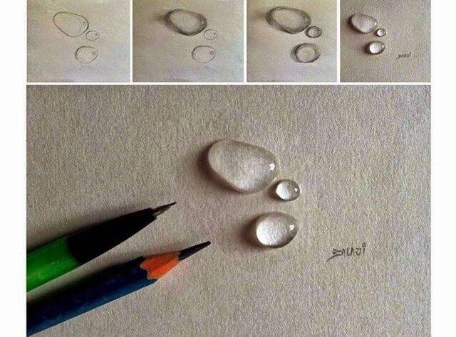 Рисунки капли воды карандашом 