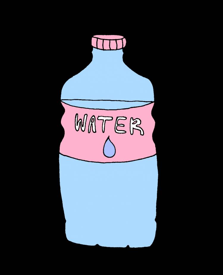 Бутылка воды нарисованная