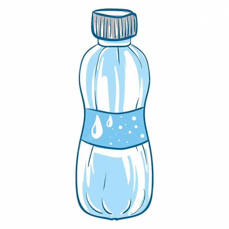 Бутылка воды нарисованная