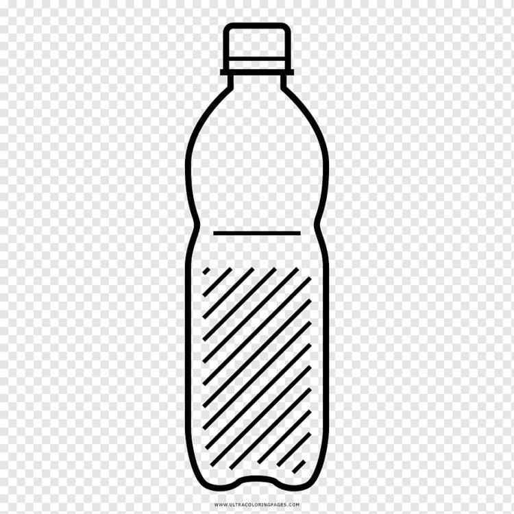 Бутылки с водой Стеклянная бутылка Пластиковая бутылка, бутылка, стекло, этикетка, монохромный png