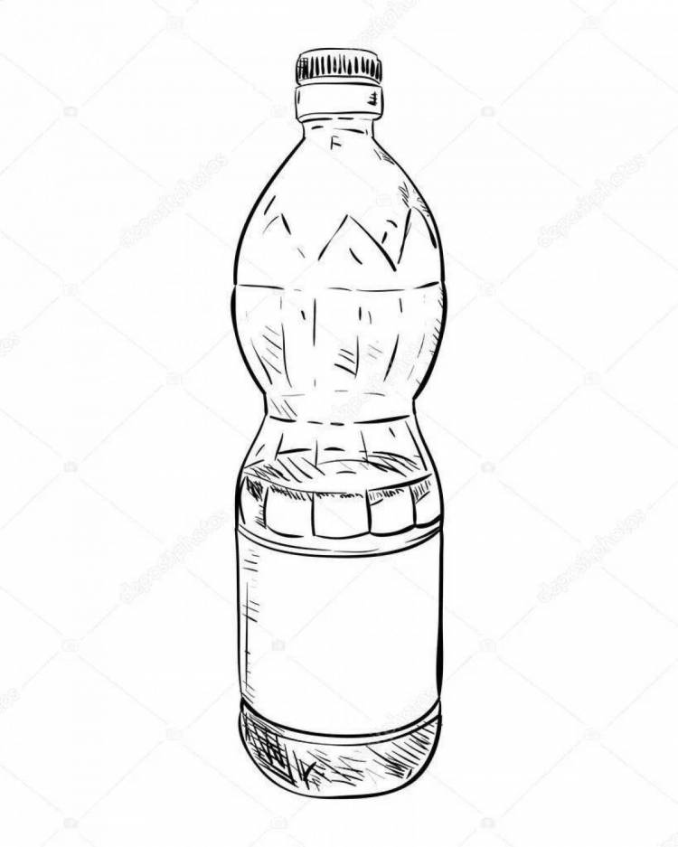 Бутылка воды рисунок