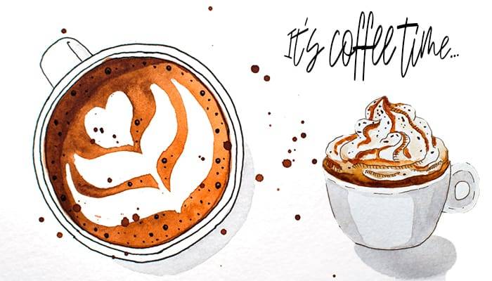 Рисунки кофе для срисовки 