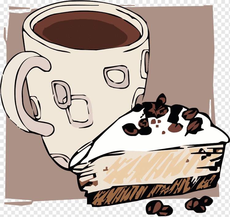 Кофе Кафе Торт Завтрак Эспрессо, кофейный рисунок, еда, завтрак, кафе png