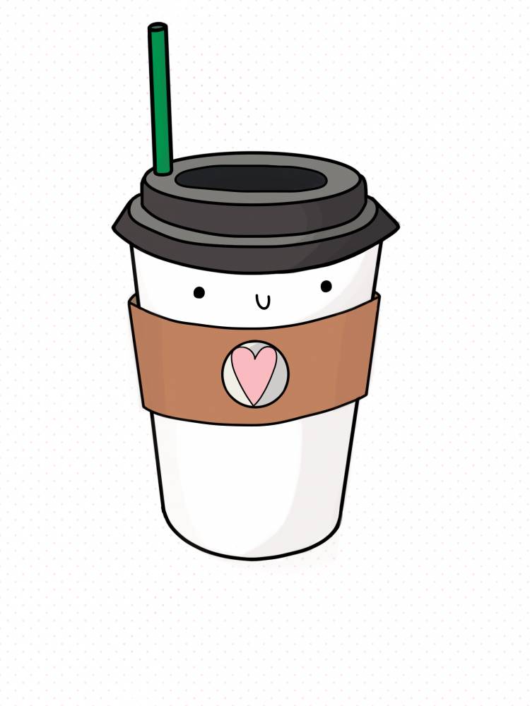 А этот милый стакан кофе я нарисовала сегодня в течение дня ☺ иллюстрации cup coffee cookies рису…