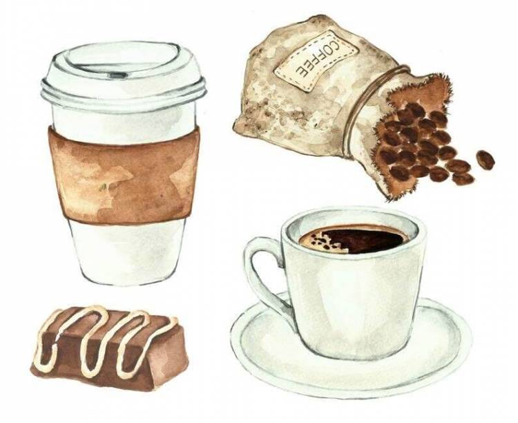 Как нарисовать чашку кофе карандашом