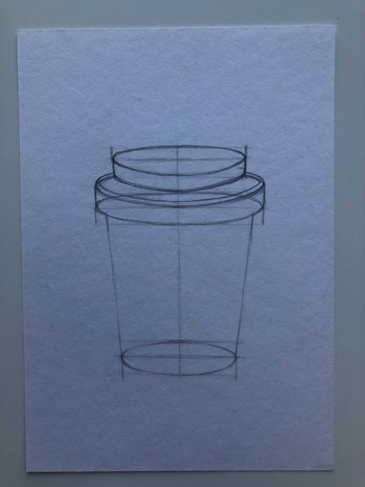 Как нарисовать стакан карандашом поэтапно