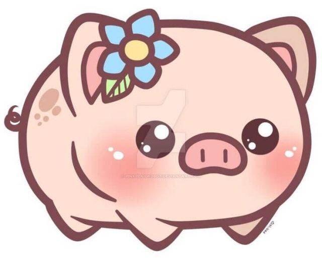 Рисунки для срисовки милые свинки 