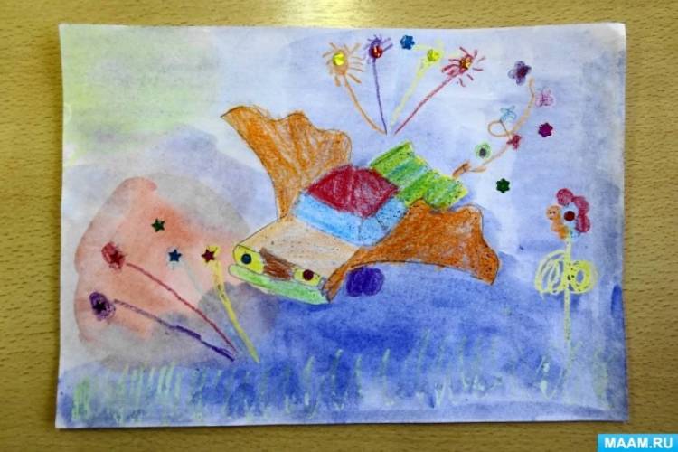 Творчество детей «Рисование восковыми карандашами» ко Дню рисования мелом на МAAM 