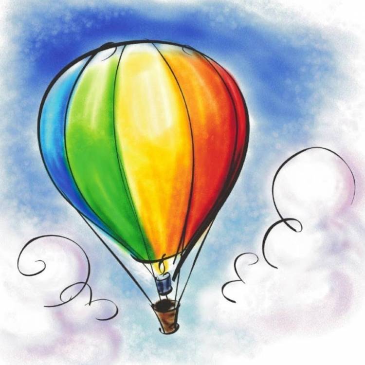Рисунок воздушных шаров