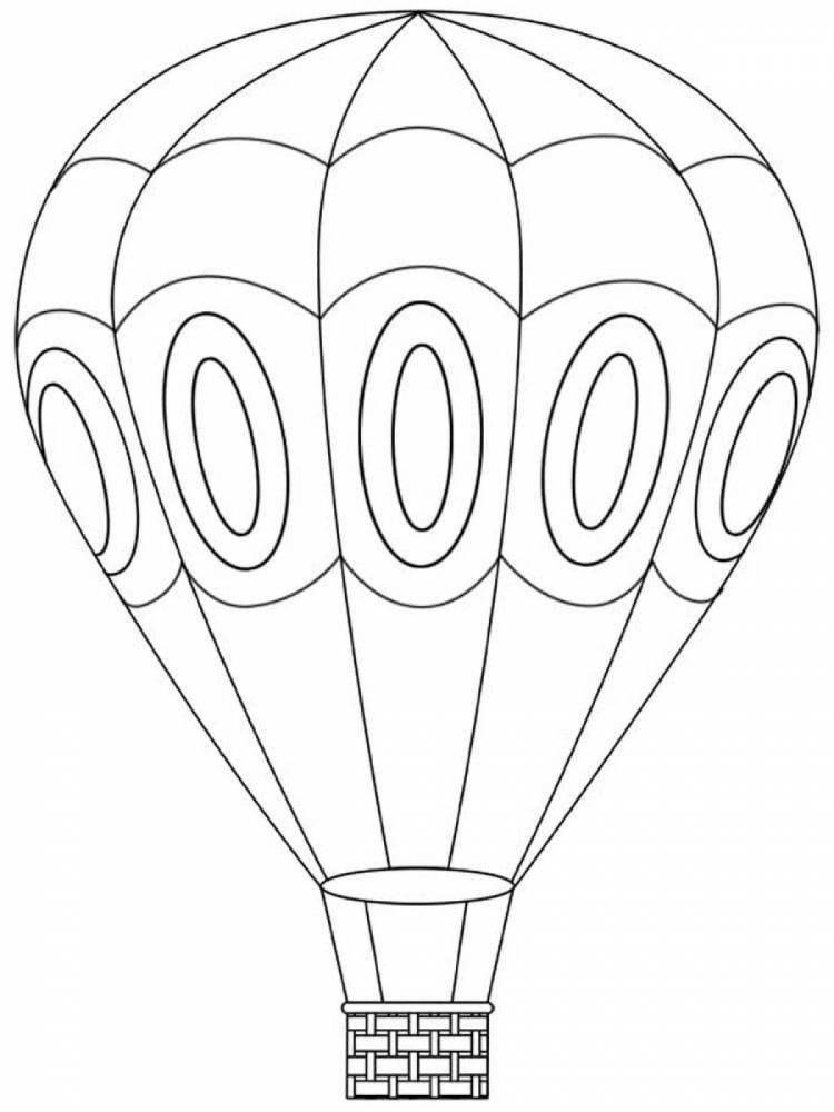 Раскраски Воздушный шар с корзиной 
