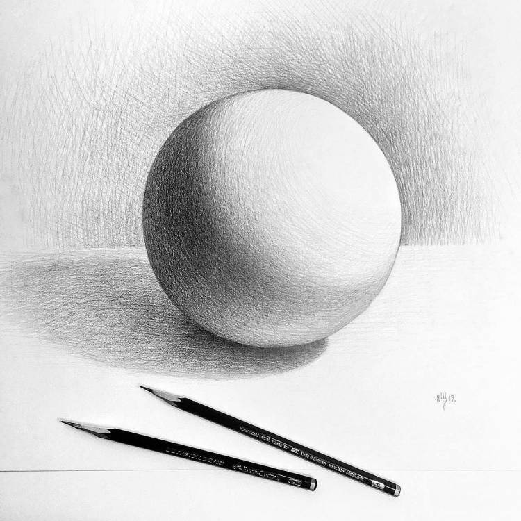 Карандашный рисунок шара