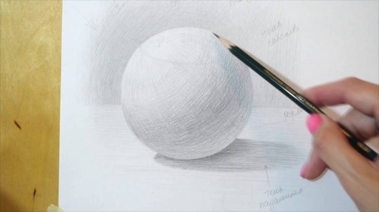 как нарисовать шар