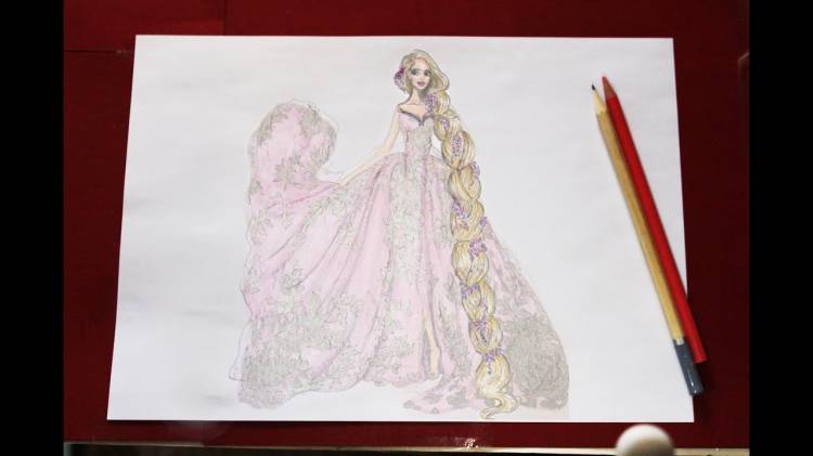 Рапунцель Tangled Простые рисунки принцесс, девушек для срисовки карандашом Для начинающих