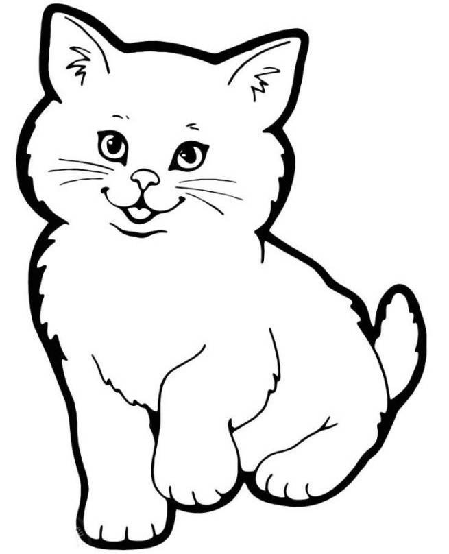 Рисунки котов и кошек для срисовки 