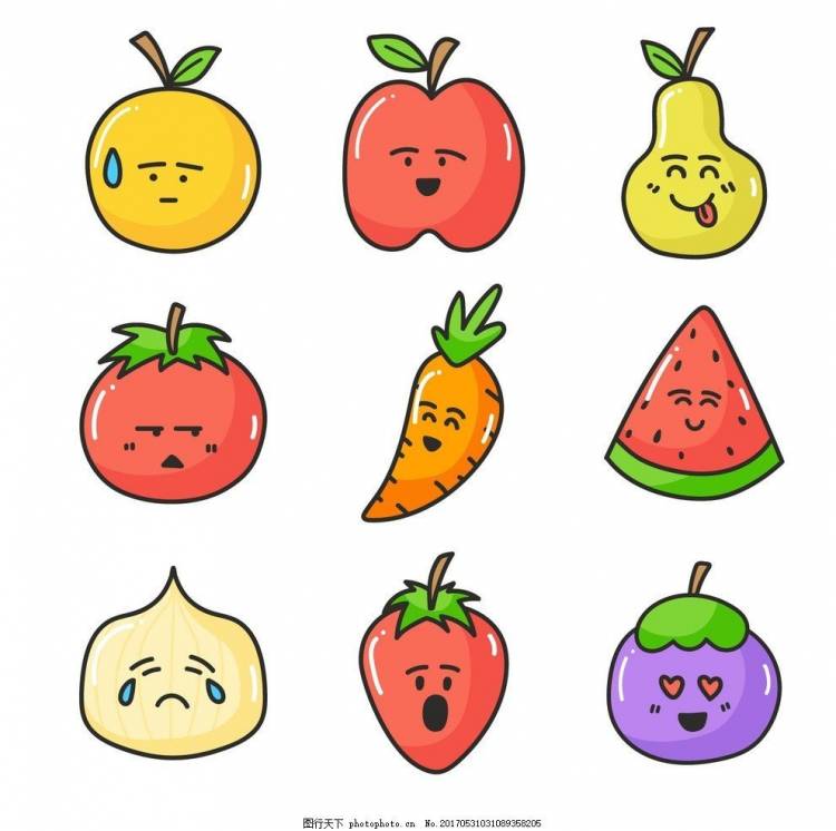 Рисунки для срисовки фрукты и овощи