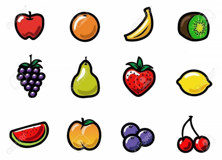 Легкие рисунки фруктов