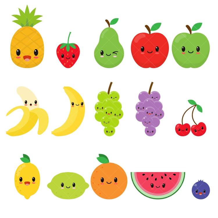 Рисунки фруктов милые