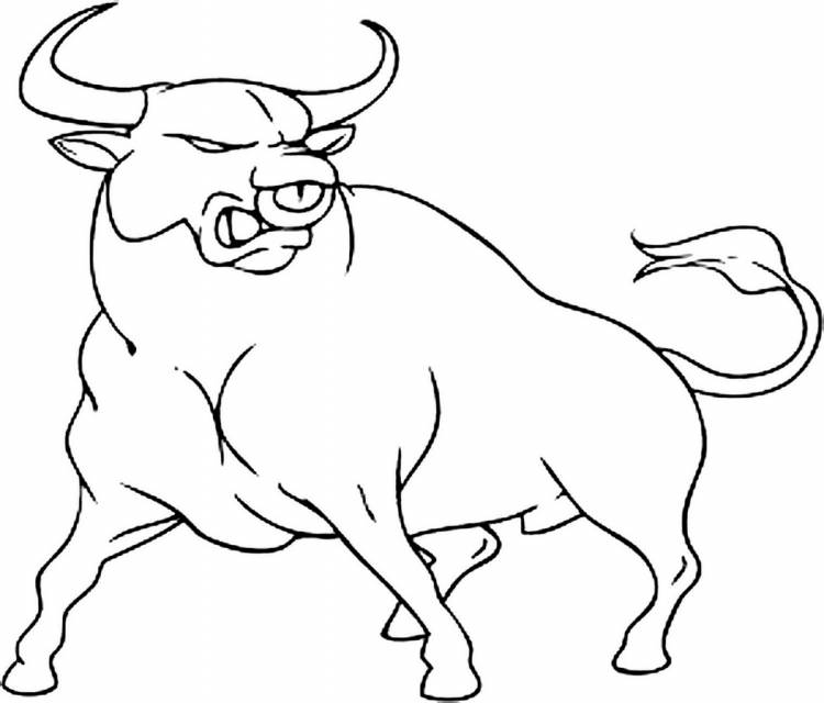 Рисунок быка для срисовки