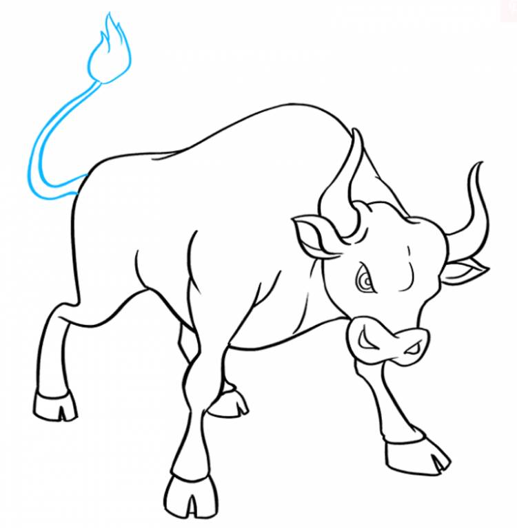 Как нарисовать быка для детей