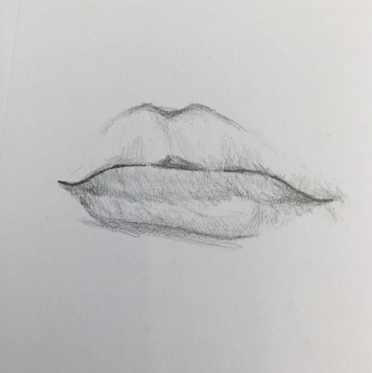 Рисунки для срисовки губы легкие поэтапно 